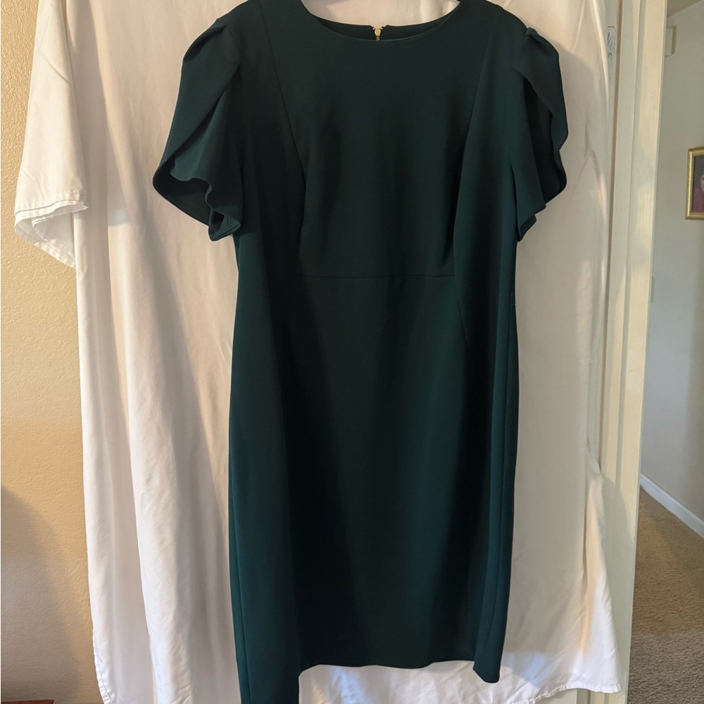 Calvin Klein Dark Green Midi Dress - Picture 4 of 7